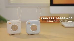 Pin dự phòng không dây Remax RPP-152 10.000mAh Wireless 15W Cáp TypeC PD In 18W / Out 20W Cáp LN Out 10W - Nhất Tín Computer