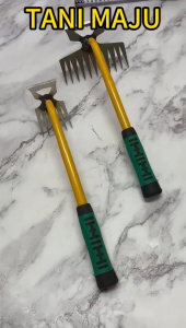 TM / SHENGDA Garden Hoe Manual 4 gigi Weeders cabut bekalan tanah longgar Anti-karat mangan Steel merumput Rake Farm