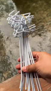 WHITE PLATED HOOK FOR WIREMESH BUNDLE (10 PCS) with 3 Available Sizes for hanging items