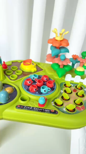 Bàn bận rộn 9in1 có câu cá đập chuột lắp ráp nhổ củ cải... giao dục phương pháp montessories cho bé