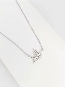 Dây Chuyền Bạc Nữ S925 Hạc Giấy Mong Manh Trước Gió Dây Chuyền Bạc Thật Không Gỉ - DB2479 - Bảo Ngọc Jewelry