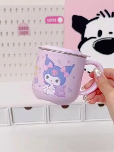 Sanrio Kuromi Straw Milk Cup Juice Cup Brushing Mouthwash Cup Mouth Cup Girl New Style Mug Drinking Water