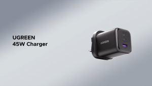 X527 UGREEN GaN 3 Port 45W Charger Fast charging Dual USB-C Port USB-A 22.5W SuperCharge Samsung iPhone