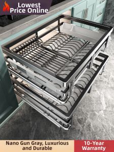 Double Layer Drawer-style Kitchen Cabinet Storage Basket