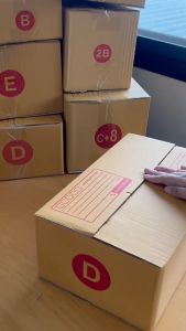 กล่องพัสดุ กล่องไปรษณีย์ กล่องไปรษณีย์ฝาชน ราคาโรงงาน เบอร์ D [แบบพิมพ์] ขนาด 22x35x14 ซม.[20 ใบ]