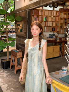imimtuan | French Ombre Embroidered Dress