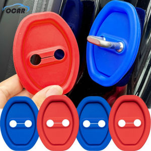 4Pcs Car Door Lock Pad Shock Absorber Accessories Auto Door Lock Buckle Silicone Protective Cover Door Anti-collision Protective Pad