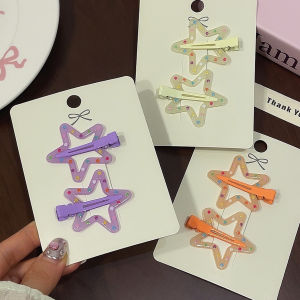 Cute Princess Style Hair Clips for Kids Duckbill Hair Clips Bangs Star Shape Childrens Hair Accessories Versatile Side Clips
