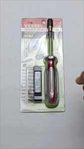 Vessel Set Obeng Torx Bit 10 Pcs No. TD-6310TX Head Driving Plus Min Magnet Short BitReplacementType