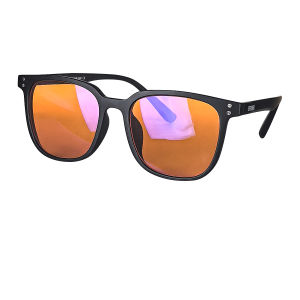 SHINU red lens glasses better sleep orange lens blue light blocking for computer or long time gaming Tr90 frame y2k glasses