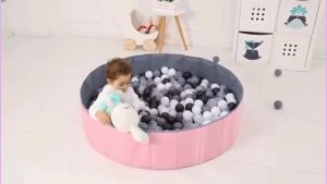 Kids Ocean Ball Pit Pool | Foldable Indoor Ball Pool Playpen Fence Macaron Ocean Balls Kolam Bola Children Baby