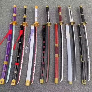 【READY STOCK】Zoro One Piece Roronoa Swords Toys 104 cm Japan Anime Cosplay Wooden Luffy Meito Wado Ichimonji Shusui Yubashiri