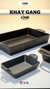 Lodge - Khay Gang Heat-Treated Chữ Nhật - 0.4L