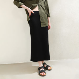 Miccbeirn | Elegant High Waist A-Line Mini Skirt Commute Sensation Slimming Early Autumn New Style Drapey Straight Tube Skirt