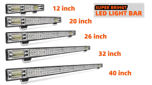 5000-meter LED work light spotlight strip waterproof IP68 yellow light/white light 96 LED beads four rows of beads fog light truck light LED car light strip suitable for cars work light strip ideal for cars and SUV off-road driving