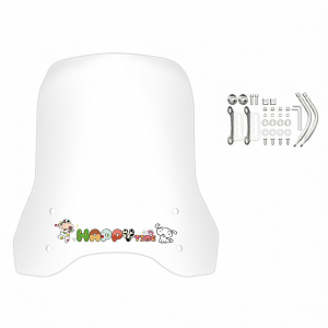 Rainproof and Wind Resistant Windshield for Haojue Lumi125 Scooter Transparent