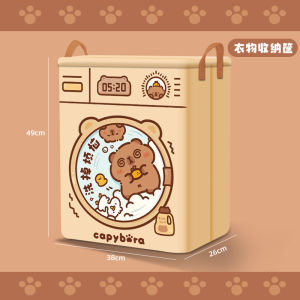 Foldable Bathroom Home Use Dirty Clothes Storage Basket Iron Frame Dirty Laundry Hamper Organizer Cute Style Other Type