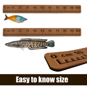 Fish Stick 100cm Deck Sail Boat Fishing Ruler Self-adhesive Fish Measuring Tool Accessories for Sailboats Kayak Waterproof Gray