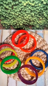 Isi 1 Lusin (12 Pcs) Gelang Keroncong PLastik Tebal Solid Ukuran Dewasa Multiwarna