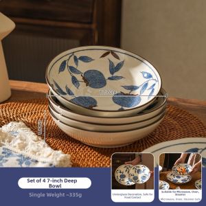 Vintage Glaze Ceramic Plates Universal Use