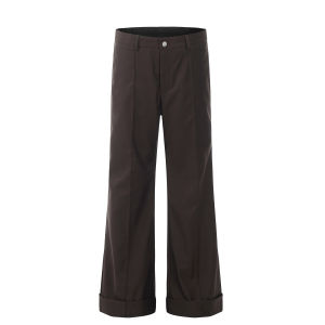 Cleanfit American High Street Casual Loose Straight Leg Mens Pants Splicing Design Slimming Micro Flared Vibe Trousers