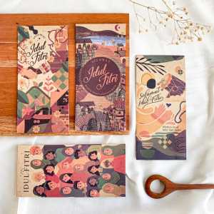 [10pcs] Amplop Lebaran Grosir Untuk Dijual Lagi TEBAL KOKOH PREMIUM Tema Islami Karakter Anak Aesthetic | Stuff Moon