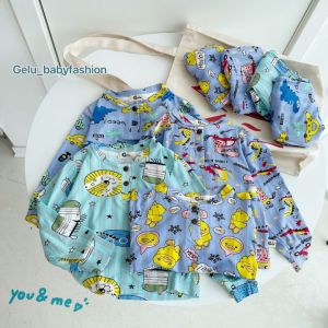 Bộ bé trai bộ thu đông bé trai chất liệu mềm mịn hình in dễ thương Gelukids - B057