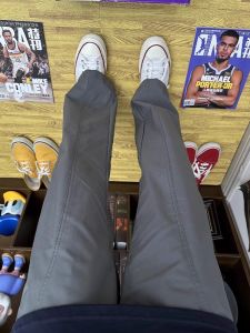 Grey Three-Proof Soft Shell Mens Hiking Pants American Functional Quick-Dry Slant Cut Flared Outdoor Climbing Trousers