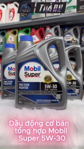 [ Combo bảo dưỡng ] 2 Bình nhớt động cơ Mobil Super 5w30 (4 Lít) + Súc động cơ Castrol
