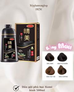 Dầu gội nhuộm tóc thảo dược Komi Nhật Bản Chai 500ml