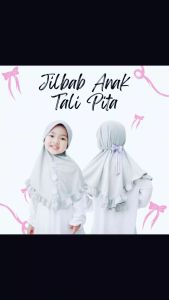 Kerudung Tali Karet Variasi Pita Untuk Anak 3 - 6 Tahun Jilbab Instan Anak Hijab Jeblosan
