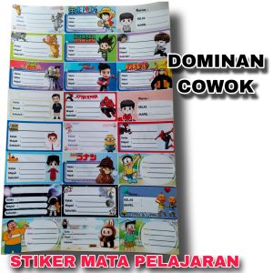 STIKER MAPEL | STIKER MATA PELAJARAN | LABEL BUKU PELAJARAN | STIKER CROMO