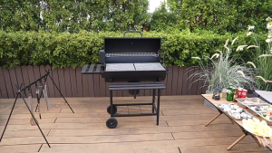 Barbecue grill barbecue barbecue BBQ high capacity With rack and lid Charcoal Home indoor outdoor Camping American steel stove Electric grill fork