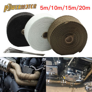 Enduro Exhaust Thermal Band Motorcycle Muffler Heat Wrap Protection 5cm 5M 10M 15M 20M Tape Bandage Car Dirt Pit Bike Motocross