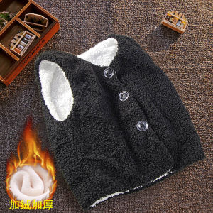 Dày Dặn Lông Cừu Em Bé  Áo Hai Dây Áo Khoác Trẻ Em Mùa Thu Mùa Đông Phong Cách Hàn Quốc Áo Khoác Ngoài Cho Bé Gái Bé Trai Trẻ Sơ Sinh Thời Trang Sành Điệu Áo Khoác Ngoài