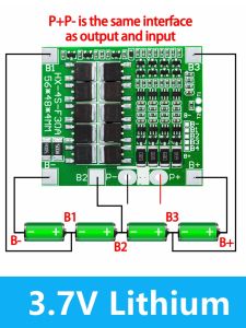 BMS-Lithium Battery Charge Protection Board 4S 3.2V 3.7V 30A LiFePO4 12.8V 14.4V 18650 32650 Battery Packs with Balance