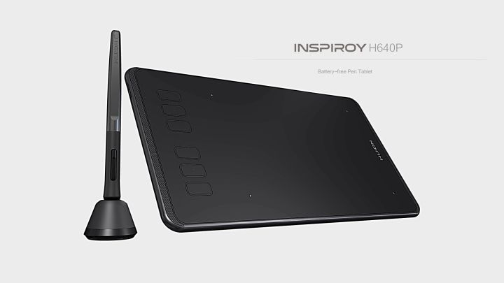Huion H640P Graphics Drawing Tablet with Shortcut Keys, Battery