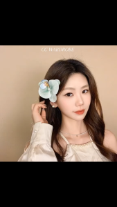 CC Wardrobe Romantic Tulle Fabric Flower Hair Clip – Fashion Fairy Style Hair Accessories for Women and Grils