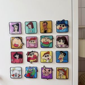 Creative Crayon Shinchan Fridge Magnet Personalized Hole Board Door Decorative Magnetic Stick Home Decoration Magnet