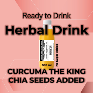 Ready to Drink Herbal Drink: Curcuma the King Chia Seeds Added