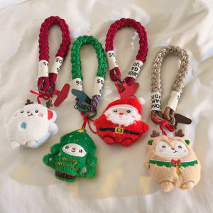 สร้อยคอโทรศัพท์แบบใหม่ในช่วงเทศกาลคริสต์มาส สายรัดข้อมือหนา ทนทาน ดีไซน์น่ารัก เหมาะสำหรับผู้หญิง กระเป๋าหนังสือ ตัวละครการ์ตูน เครื่องประดับที่หยิบได้ พร้อมสายหูฟังและกุญแจรถ