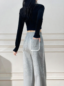 Warrior | New Spring Lace Decorated Loose Pants for Petite Women Trousers