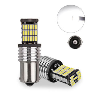 2 PCS Car LED Bulb P21W BA15S 1156 Turn Signal Light 12V 4014 SMD 6500K White Auto Reverse Parking Back Lamps