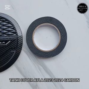 Tank Cover Tutup Tangki Bensin Mobil Ayla 2023 - 2024 Carbon Glossy