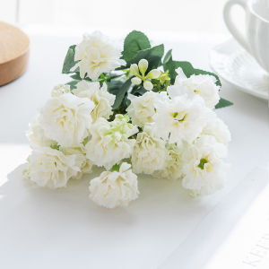 Artificial Flowers Silk Rose Carnation Home Vase Festival Decoration Outdoor Garden Wedding Bridal Wreath Accessory Bouquet Gift