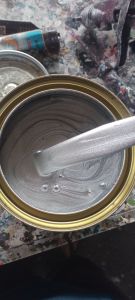 Cat warna Silver Bright Silver Kasar Dasaran Candytone