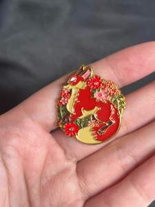 เข็มกลัดจิ้งจอก 🦊เข็มขัดจิ้งจอกแดง เข็มกลัดรูปสัตว์