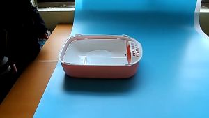 litter box toilet kucing kitten sedang full tertutup pintu otomatis gratis sekop