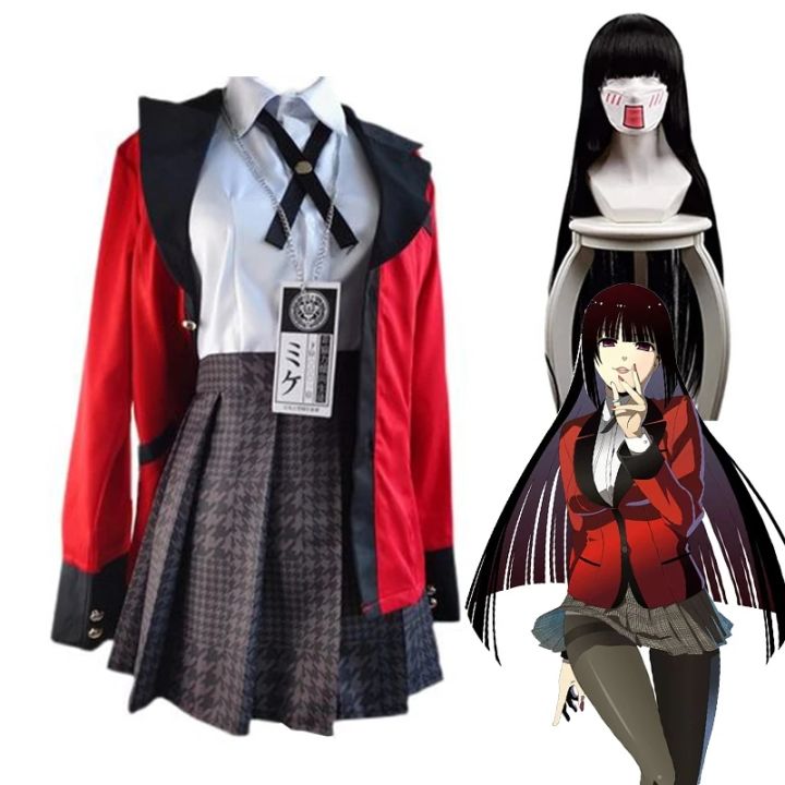 Kakegurui Compulsive Gambler Jabami Yumeko Meari Saotome Yumemite Wigs Cosplay E - Foto 4