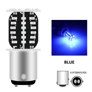 KEVANLY | 1PC 1157 BAY15D LED 3014 64SMD Motorcycle Light Bulb Strobe Brake Light Car Warning Lamp Reverse Stoplight Taillights